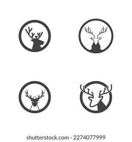 Deer Head Simple Logo Vector Illustration