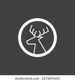 Deer Head Simple Logo Vector Illustration