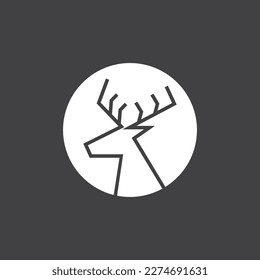 Deer Head Simple Logo Vector Illustration