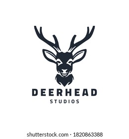 deer head studio logo design illustration