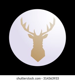 Deer head stylization. Vector image.
