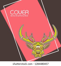 Deer head stylized in zentangle style. Tribal tattoo design. Vector illustration