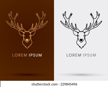 Deer head symbol logo,vector