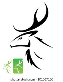 Deer head symbol - vector
