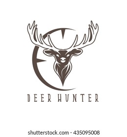 Deer Head Target Vector Design Template Stock Vector (Royalty Free ...