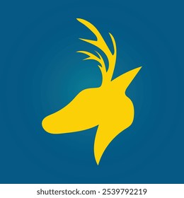 Deer head trendy artwork pretty abstract vector illustration colorful practical design.eps