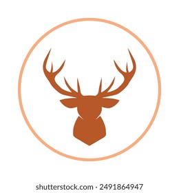 Deer head trendy icon wonderful abstract vector illustration colorful artwork design