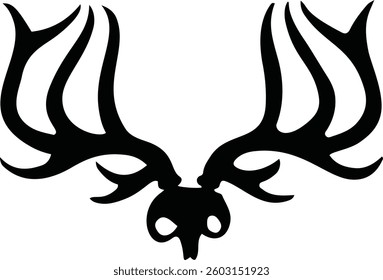 Deer head tribal vector illustration with nature and artistic design