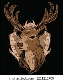 deer head vector