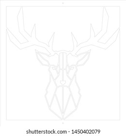 Deer head vector art design