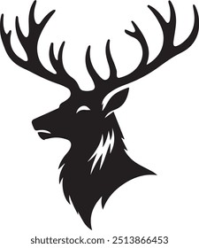 deer head vector art design