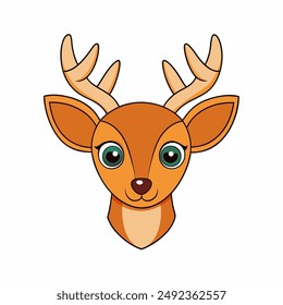 Deer head vector art illustration