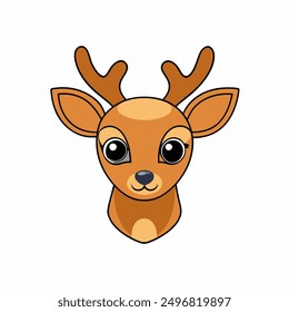 Deer head vector art illustration