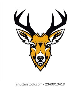 A deer head vector design on white background