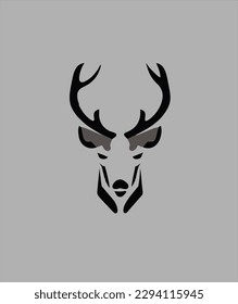 deer head vector design silhouette deer animal vector inspiration template icon