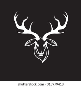 deer head vector design template