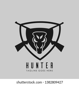 deer head vector design template,hunting illustration