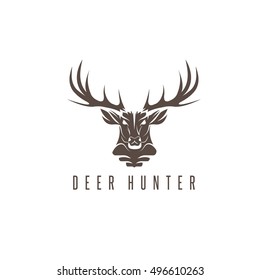 deer head vector design template,hunting illustration
