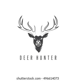 deer head vector design template,hunting illustration