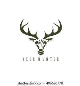 deer head vector design template,hunting illustration