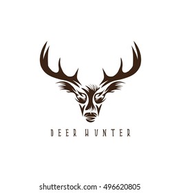 deer head vector design template,hunting illustration