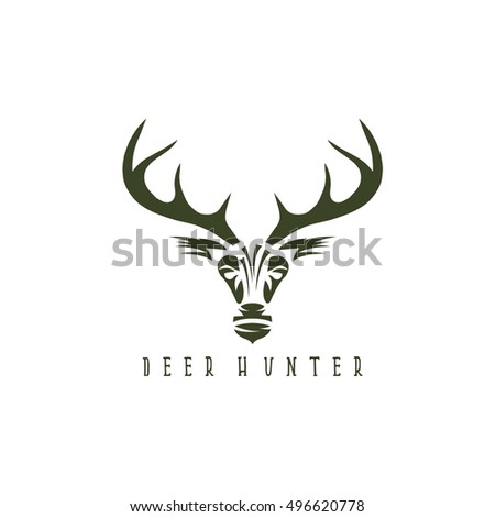 deer head vector design template,hunting illustration