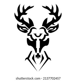 Deer head vector icon illustration template web