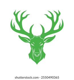 Deer head vector illustration on white background