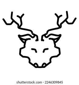 Deer head vector illustration. Perfect for logos, icons, stickers