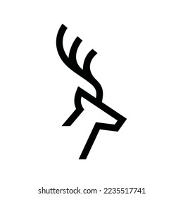 Deer Head Vector Logo Design Template