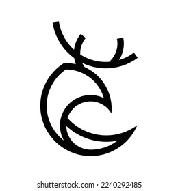 Deer Head Vector Logo Design Template