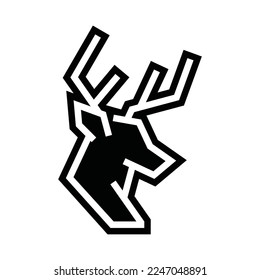 Deer Head Vector Logo Design Template