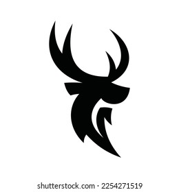 Deer Head Vector Logo Design Template