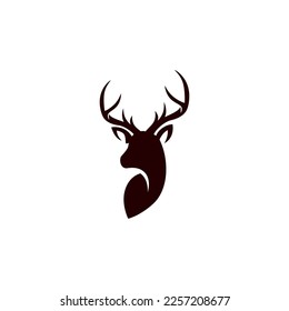 deer head vector logo design