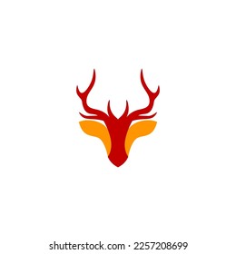 deer head vector logo design