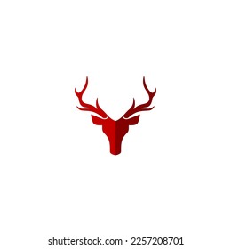 deer head vector logo design