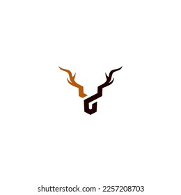 deer head vector logo design