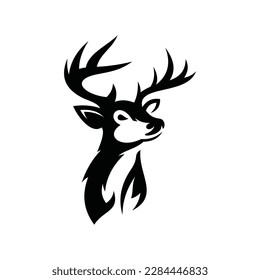 Deer Head Vector Logo Design Template