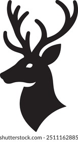 Deer head vector logo design
