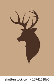 deer head wild deer silhouette vector image icon deer logo tattoo
