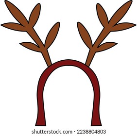 deer headband christmas hair accesories red headband with brown deer antler