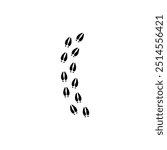 Deer hoof prints trail. Vector icon design.