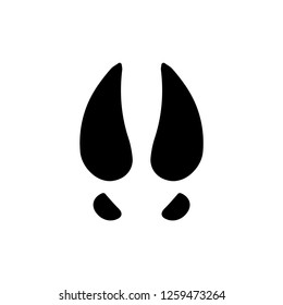 Deer hoof. Vector illustration