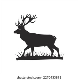
deer horin vector black picture