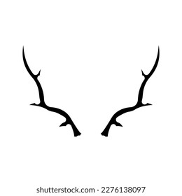 deer horn animal glyph icon vector. deer horn animal sign. isolated symbol illustration