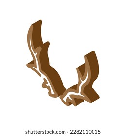 deer horn animal isometric icon vector. deer horn animal sign. isolated symbol illustration