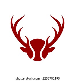 deer horn ball illustration vector logo