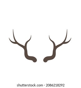 Deer horn element  illustration icon vector design template