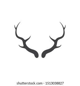 Deer horn element vector icon illustration design