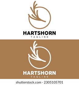 Deer Horn Logo, Animal Vector, Minimalist Simple Design, Illustration Symbol Icon